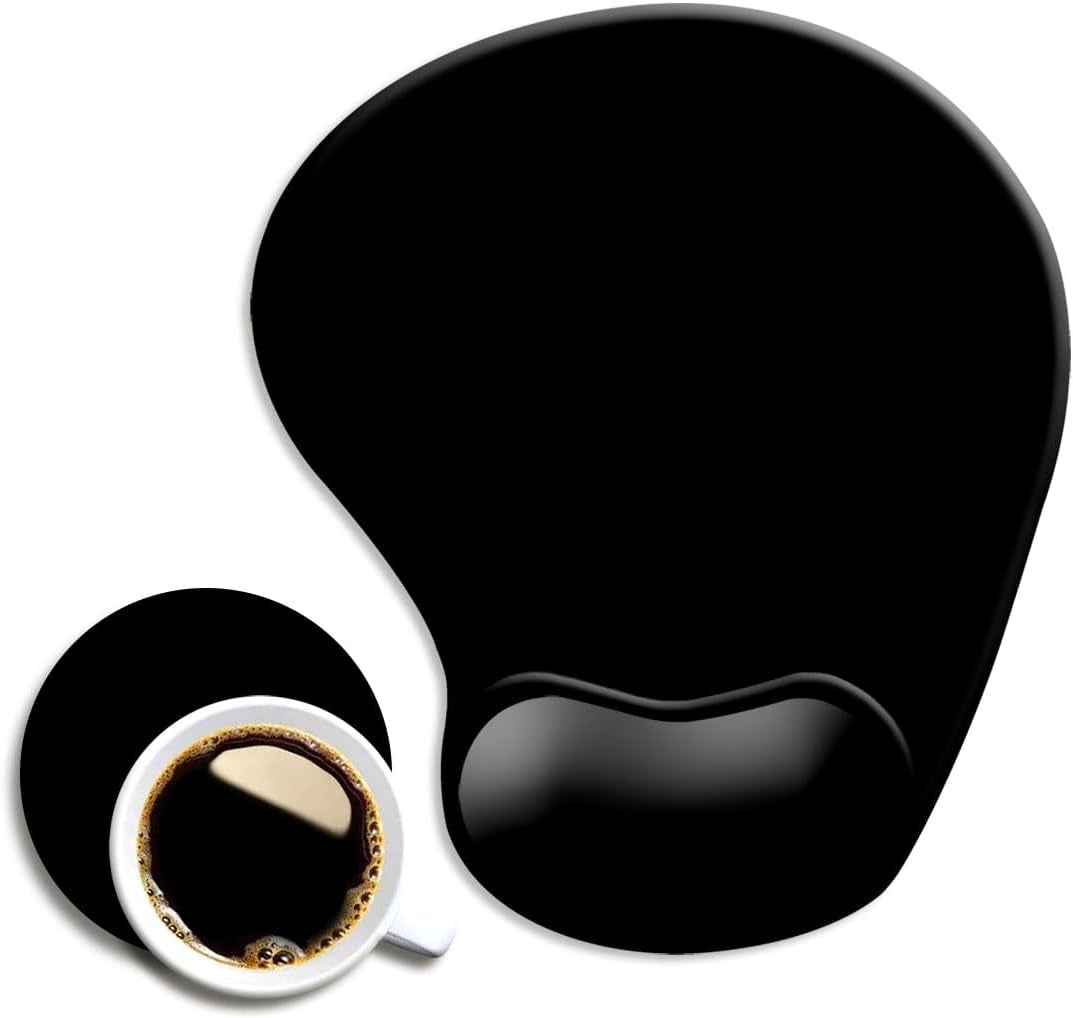 DOOKE Ergonomic Mouse Pad with Wrist Support and Coaster,Mouse Pads with Non-Slip PU Base for Home Office Working Studying Easy Typing & Pain Relief Aesthetic Art