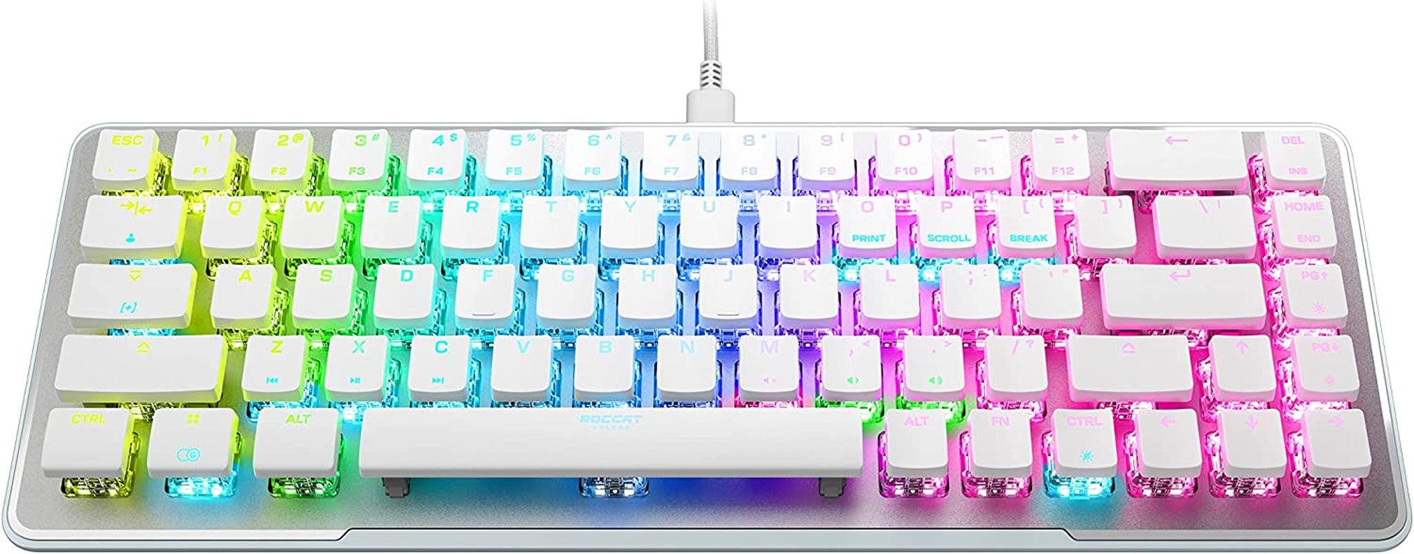 ROCCAT Vulcan TKL Mechanical PC Tactile Gaming Keyboard, Compact, Tenkeyless, Titan Switch Optical, RGB AIMO Lighting, Anodized Aluminum Top Plate, Detachable USB-C Cable, Low Profile Design, Black