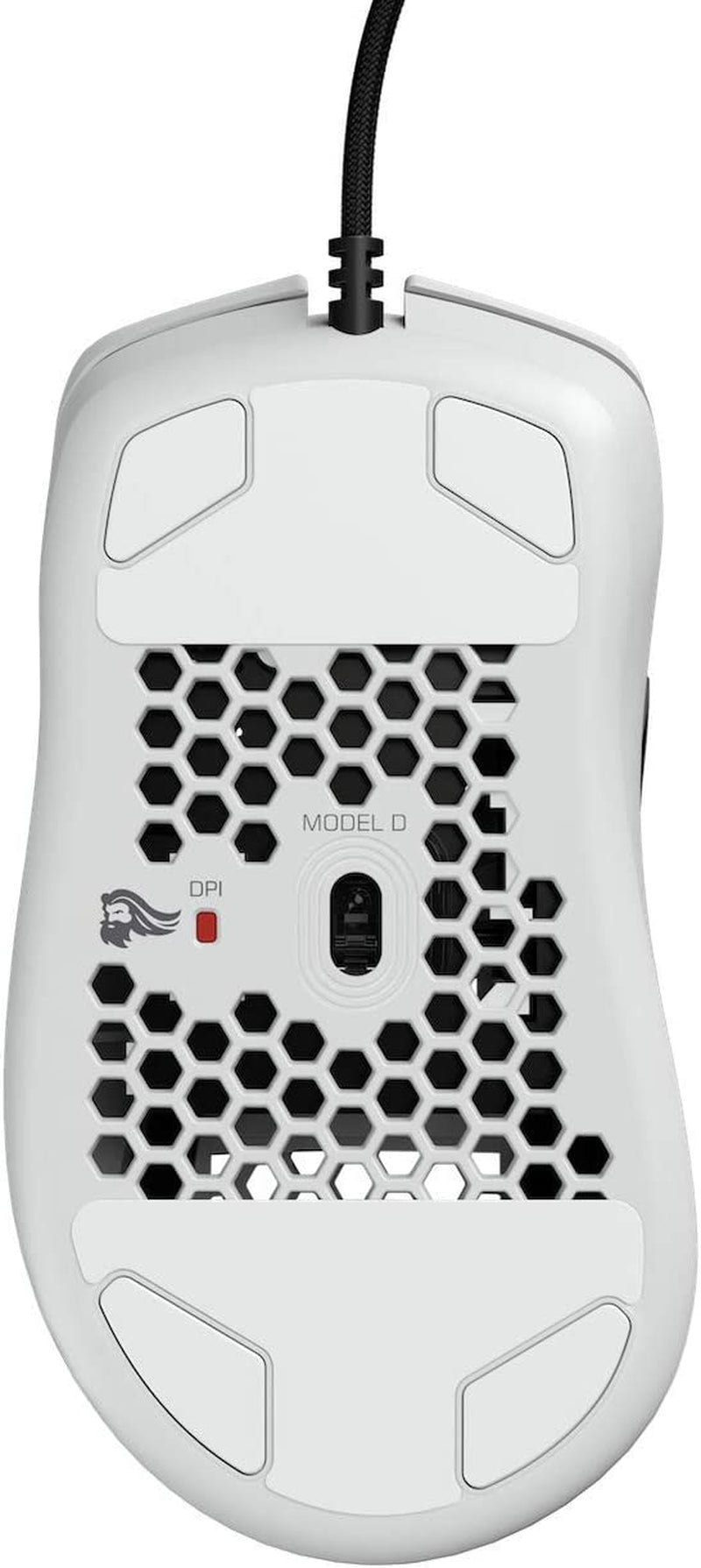 Glorious Model D Wired Gaming Mouse - 68G Superlight Honeycomb Design, RGB, Ergonomic, Pixart 3360 Sensor, Omron Switches, PTFE Feet, 6 Buttons - Glossy White