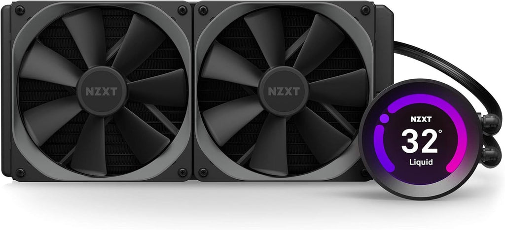 NZXT Kraken Z63 280Mm - RL-KRZ63-01 - AIO RGB CPU Liquid Cooler - Customizable LCD Display - Improved Pump - Powered by CAM V4 - RGB Connector - Aer P 140Mm Radiator Fans (2 Included),Black